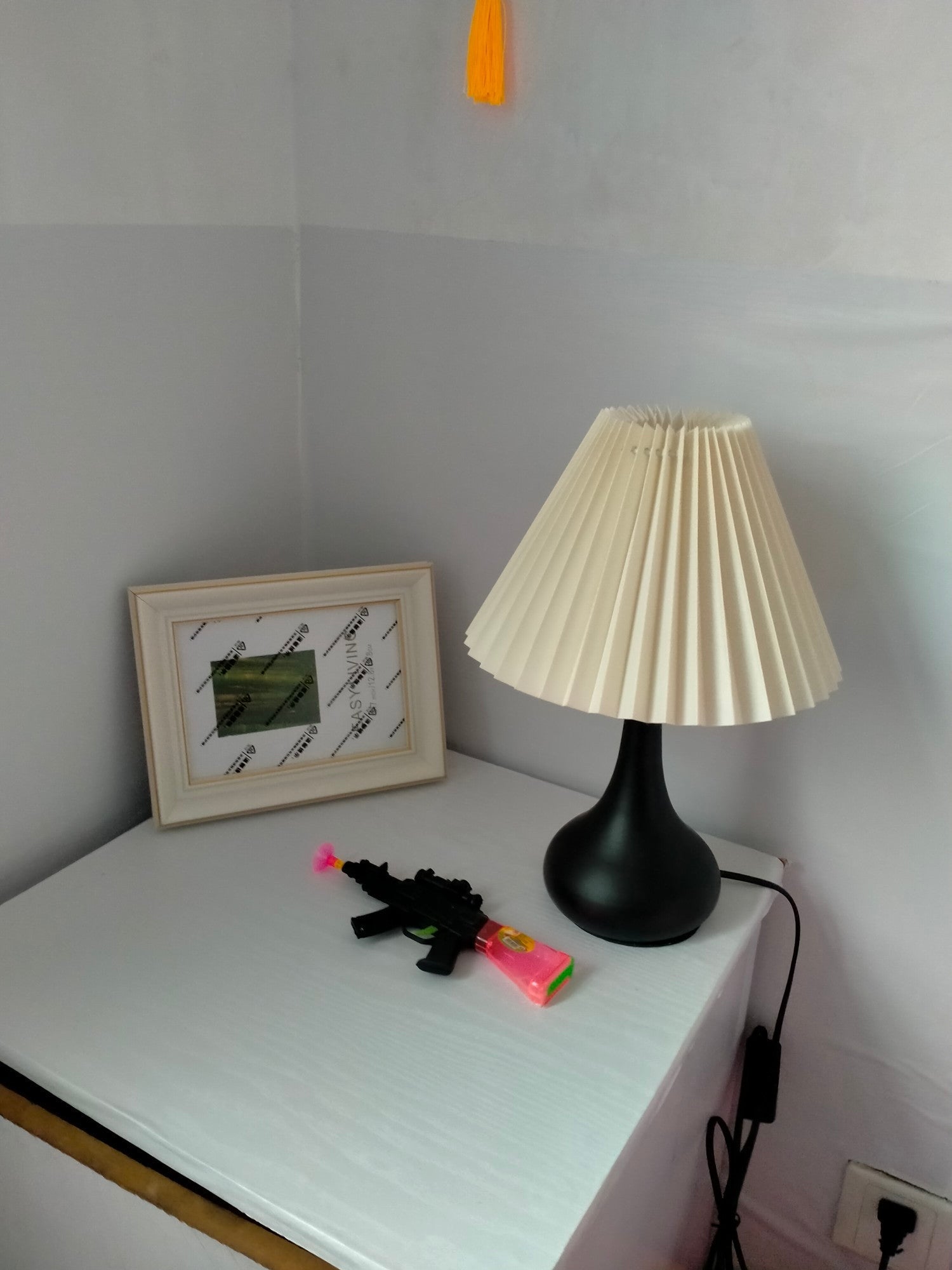 Lampe de Table Esthétique Tambour - Ambiance Cosy et Élégante