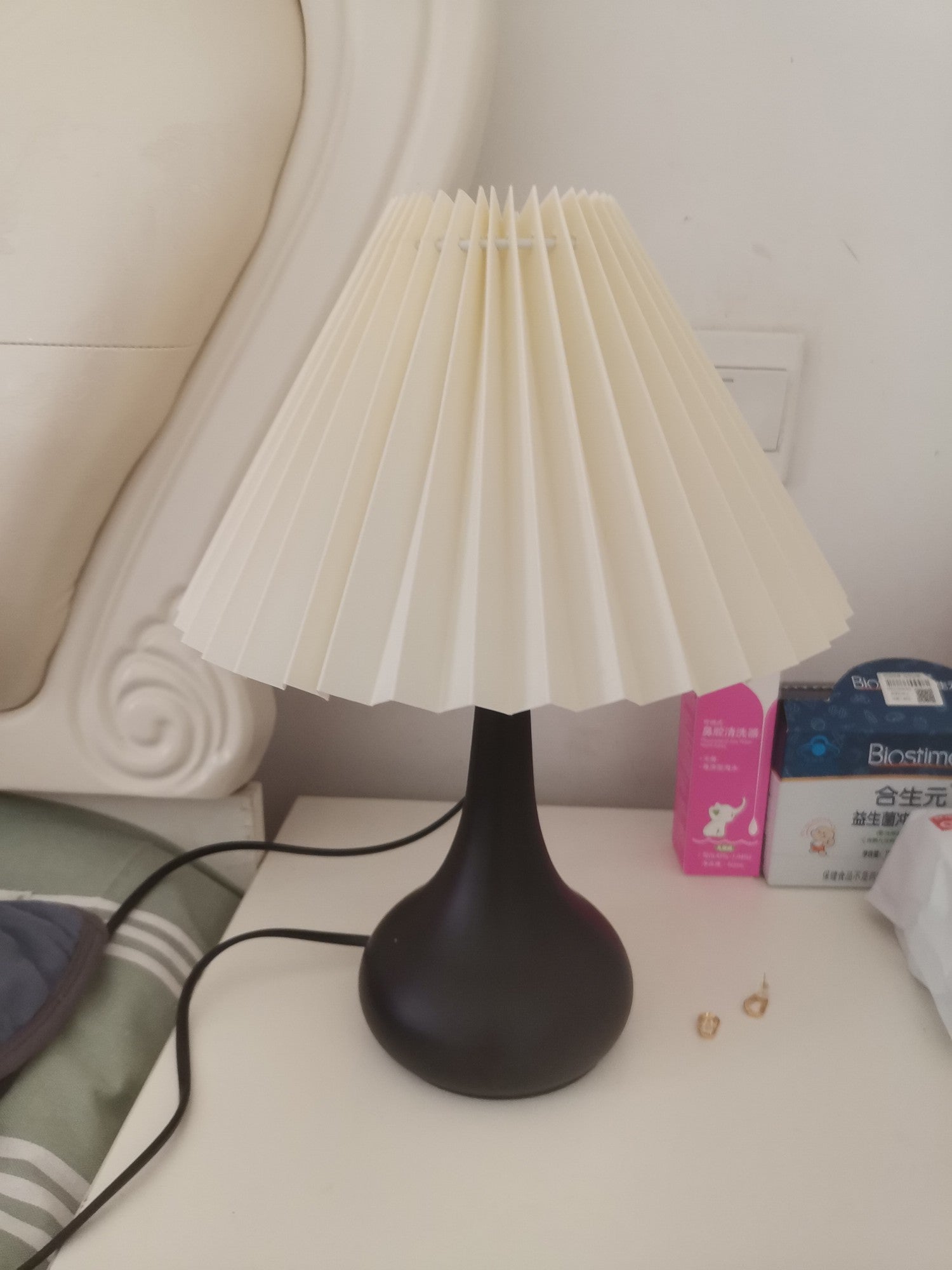 Lampe de Table Esthétique Tambour - Ambiance Cosy et Élégante