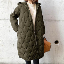 Manteau à Capuche Mi-Long pour Femmes - Style Élégant et Confort Optimal