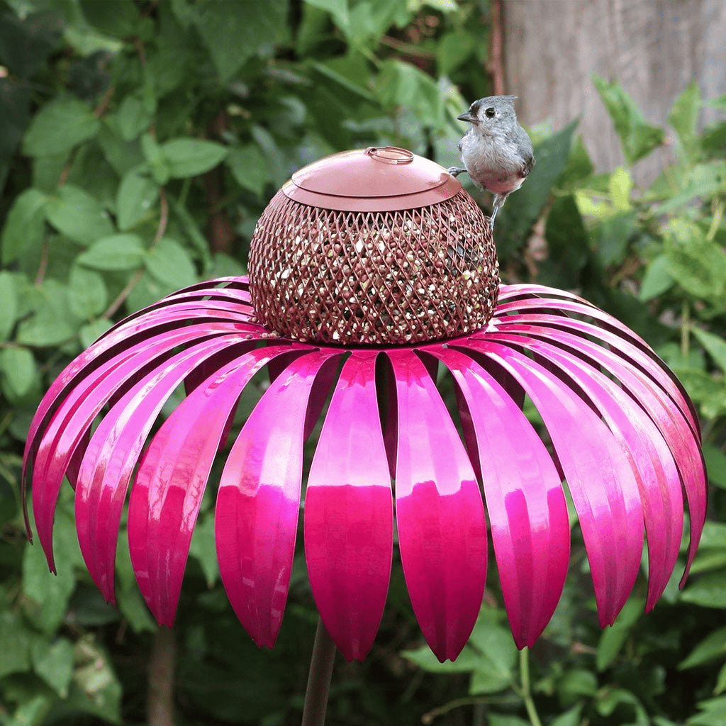 Mangeoire à Oiseaux en Métal Durable - Design Élégant et Résistant aux Intempéries
