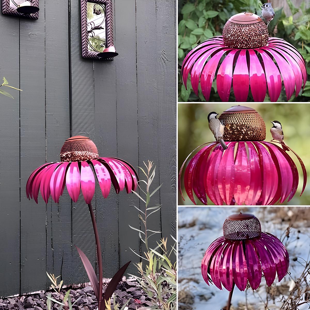Mangeoire à Oiseaux en Métal Durable - Design Élégant et Résistant aux Intempéries