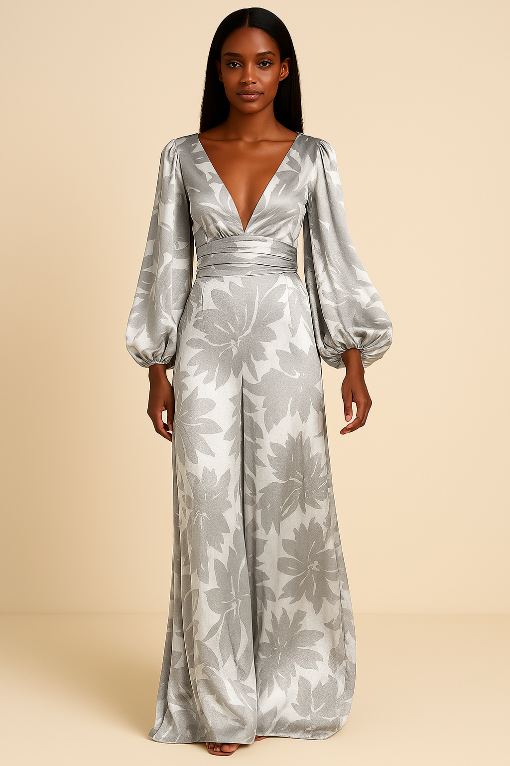 Robe Maxi Élégante Col V - Confort et Style pour Événements d'Été