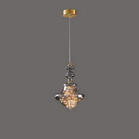 Lampe Suspendue Grise Design Élégant - Éclairage Ambiance et Matériaux Luxueux