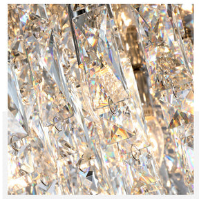 Lustre de Plafond en Cristal - Élégance Contemporaine et Luminosité chaleureuse