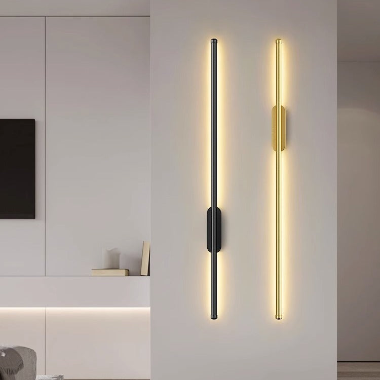 Applique Murale Linéaire Minimaliste - Élégance Contemporaine et Chaleur Ambiante