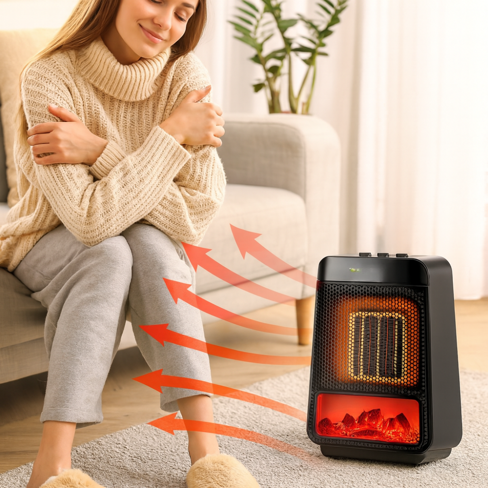 Chauffage Électrique Efficace - Compact et Thermostat Réglable