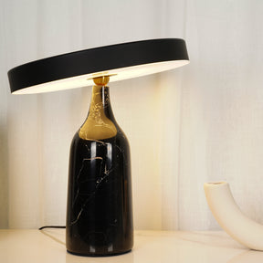 Lampe de Table Élégante en Marbre - Design Sophistiqué et Lumière Douce
