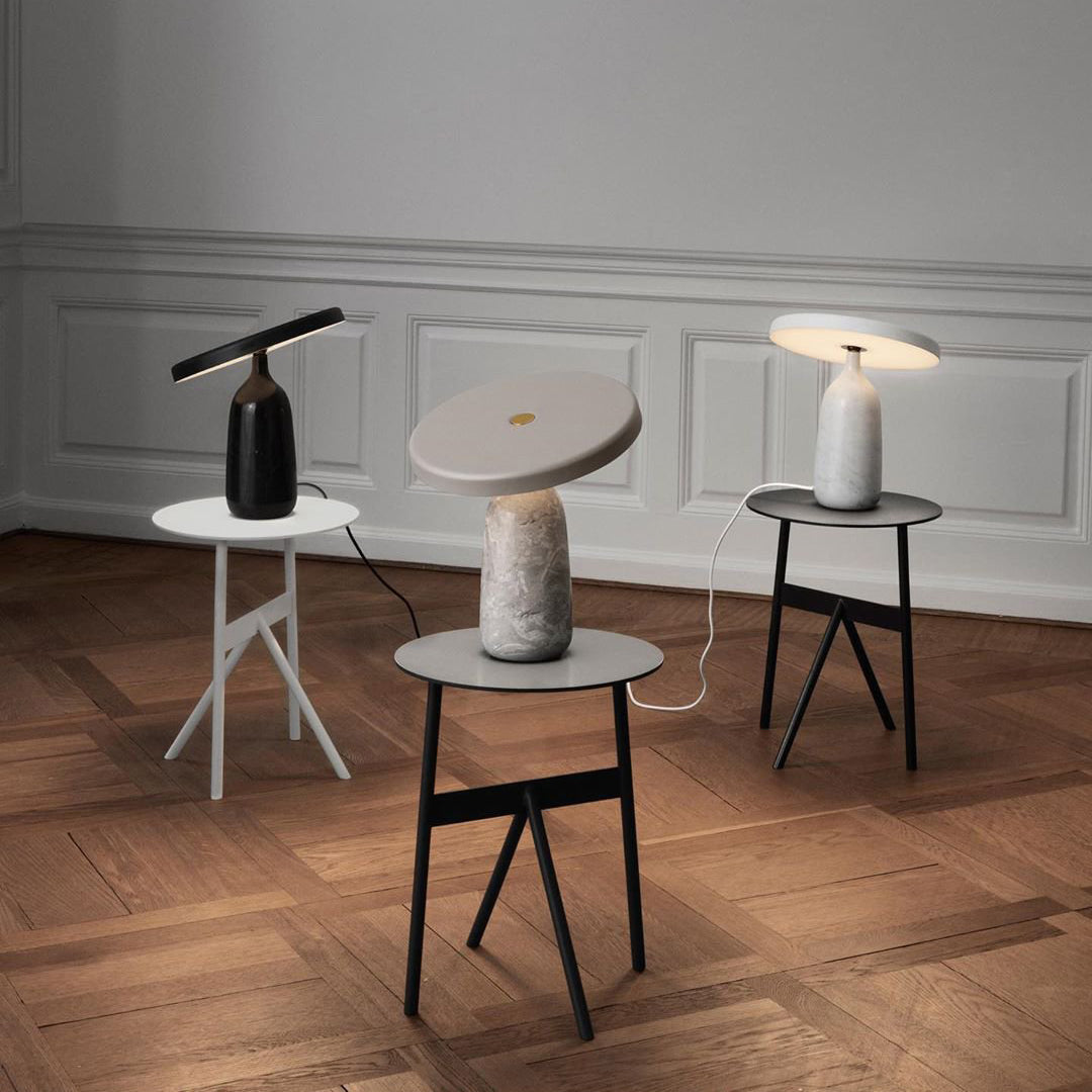 Lampe de Table Élégante en Marbre - Design Sophistiqué et Lumière Douce