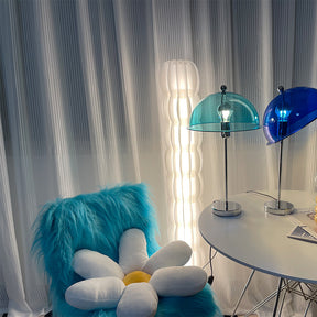 Lampe de Table Élégante en Argent - Design Chic avec Accents Acryliques