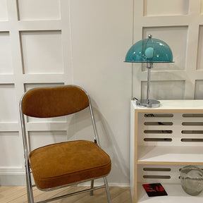 Lampe de Table Élégante en Argent - Design Chic avec Accents Acryliques