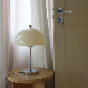 Lampe de Table Élégante en Argent - Design Chic avec Accents Acryliques