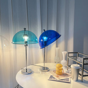 Lampe de Table Élégante en Argent - Design Chic avec Accents Acryliques