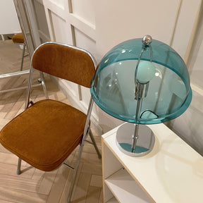 Lampe de Table Élégante en Argent - Design Chic avec Accents Acryliques