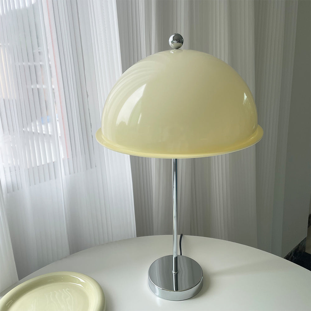 Lampe de Table Élégante en Argent - Design Chic avec Accents Acryliques