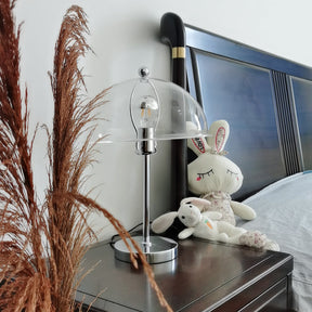 Lampe de Table Élégante en Argent - Design Chic avec Accents Acryliques