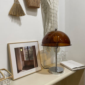 Lampe de Table Élégante en Argent - Design Chic avec Accents Acryliques
