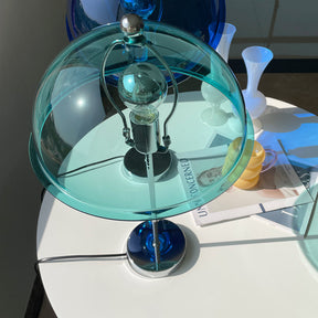 Lampe de Table Élégante en Argent - Design Chic avec Accents Acryliques