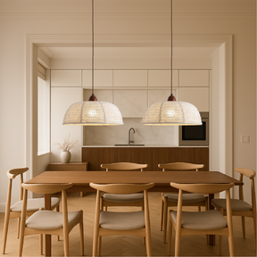 Lampe Suspendue en Tissu Scandinave - Ambiance Chaleureuse et Contemporaine