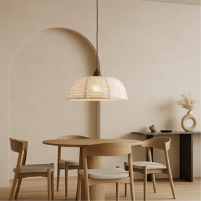 Lampe Suspendue en Tissu Scandinave - Ambiance Chaleureuse et Contemporaine