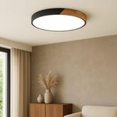 Lampe de Plafond en Bois Nordique - Design Élégant et Contemporain