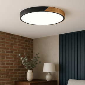 Lampe de Plafond en Bois Nordique - Design Élégant et Contemporain
