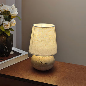 Lampe de Table en Travertin Jaune - Élégance Naturelle et Design Intemporel