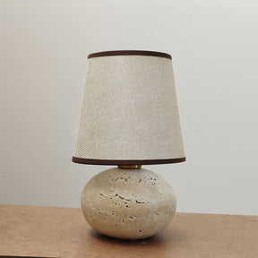 Lampe de Table en Travertin Jaune - Élégance Naturelle et Design Intemporel