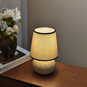 Lampe de Table en Travertin Jaune - Élégance Naturelle et Design Intemporel