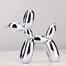 Sculpture de Chien en Résine - Élégante Décoration Intérieure Contemporaine