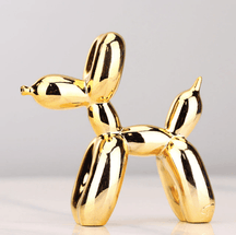 Sculpture de Chien en Résine - Élégante Décoration Intérieure Contemporaine