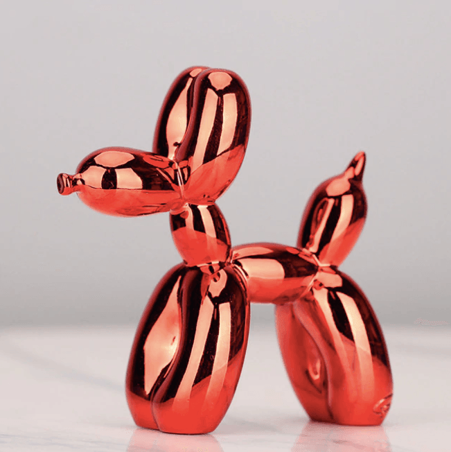 Sculpture de Chien en Résine - Élégante Décoration Intérieure Contemporaine