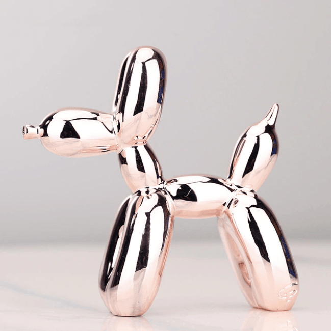 Sculpture de Chien en Résine - Élégante Décoration Intérieure Contemporaine