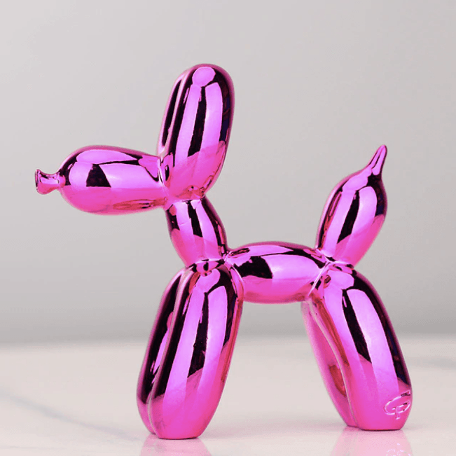 Sculpture de Chien en Résine - Élégante Décoration Intérieure Contemporaine
