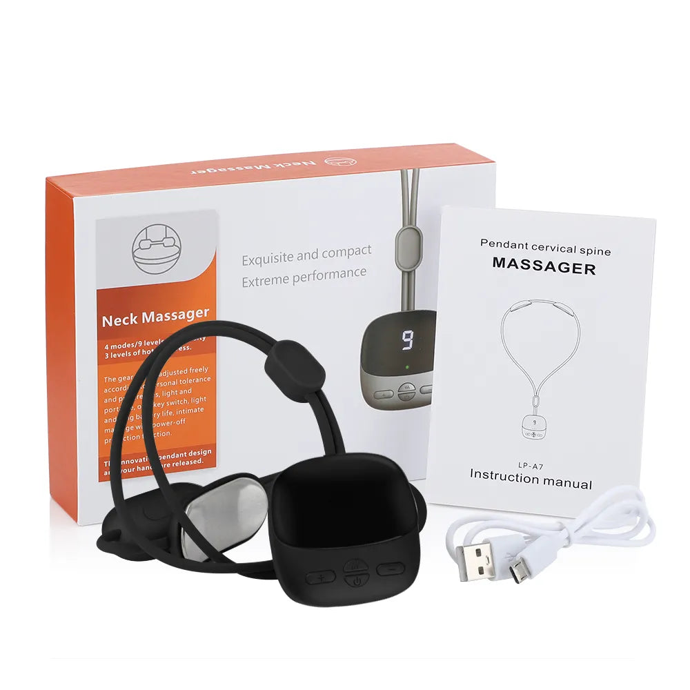 Massager Électrique pour le Cou - Thérapie par Chaleur et Pulsations Relaxantes