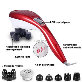 Massager Électrique pour Soulagement Musculaire - Vibrations Profondes et Thérapie Infrarouge