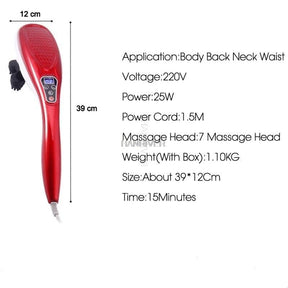 Massager Électrique pour Soulagement Musculaire - Vibrations Profondes et Thérapie Infrarouge