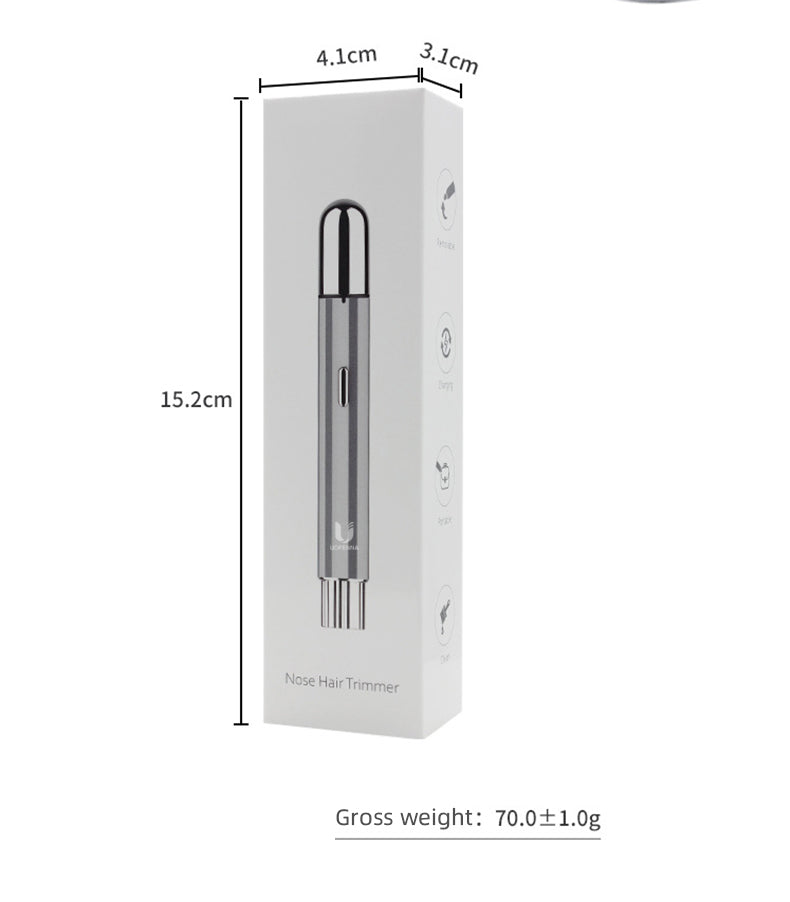 Tondeuse à Poils de Nez Rechargeable - Lames de Précision et Design Compact
