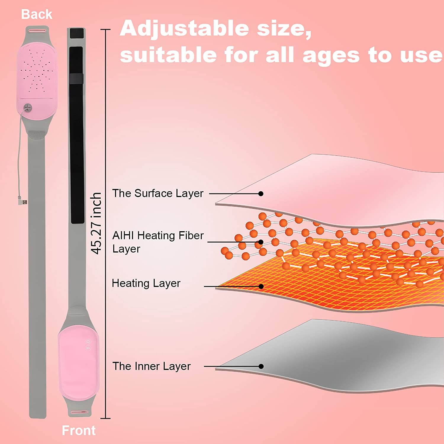 Coussin Chauffant Électrique Sans Fil - Soulagement Rapide des Crampes Menstruelles