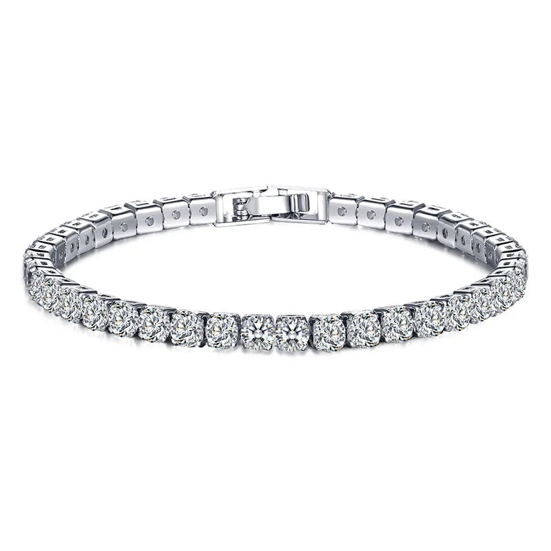 Bracelet de Tennis en Argent Sterling - Élégance Intemporelle avec Pierres Scintillantes
