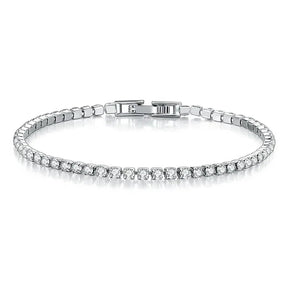 Bracelet de Tennis en Argent Sterling - Élégance Intemporelle avec Pierres Scintillantes