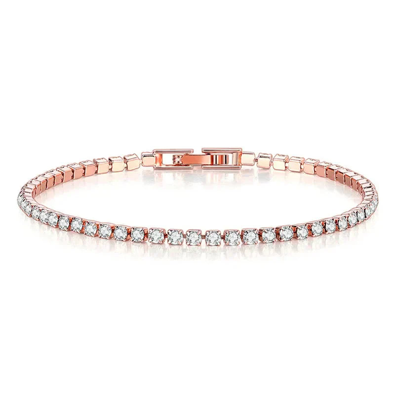 Bracelet de Tennis en Argent Sterling - Élégance Intemporelle avec Pierres Scintillantes