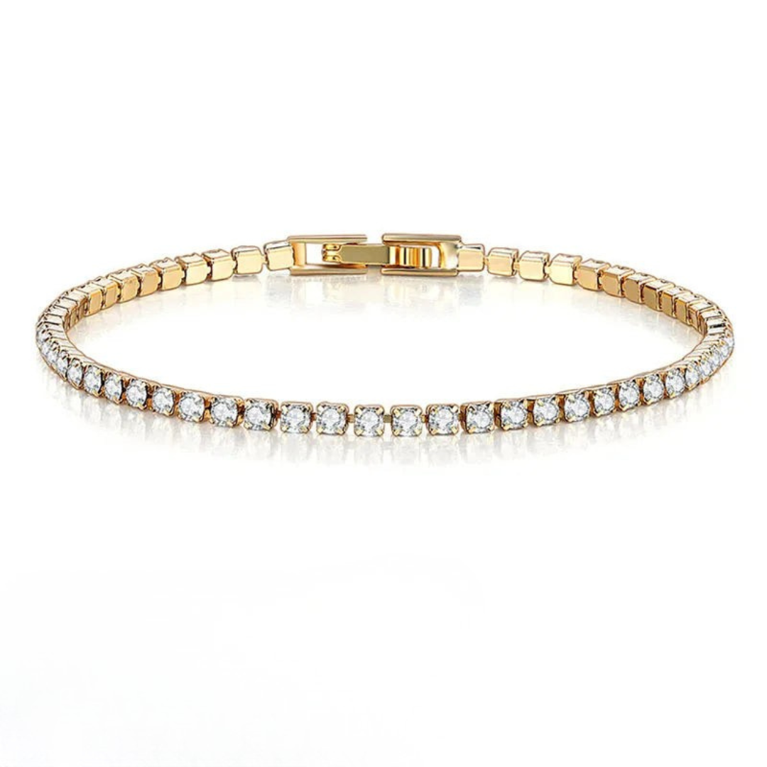Bracelet de Tennis en Argent Sterling - Élégance Intemporelle avec Pierres Scintillantes