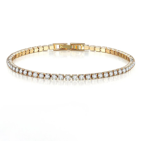Bracelet de Tennis en Argent Sterling - Élégance Intemporelle avec Pierres Scintillantes