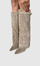 Bottes Montantes Élégantes pour Femmes - Cuir ou Suède, Confort et Style