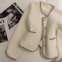 Cardigan en Velours de Vison pour Femmes - Manches Dramatiques et Style Élégant