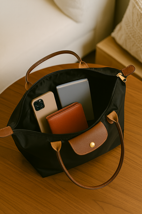 Sac à Main en Cuir PU - Élégant avec Accents Dorés et Rangement Pratique