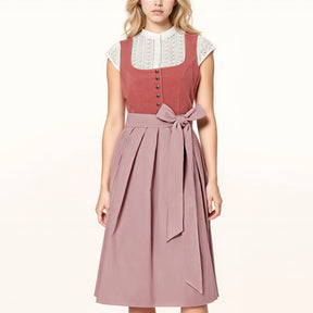 Robe Dirndl Élégante avec Tablier - Style Traditionnel pour Oktoberfest