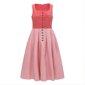 Robe Dirndl Élégante avec Tablier - Style Traditionnel pour Oktoberfest