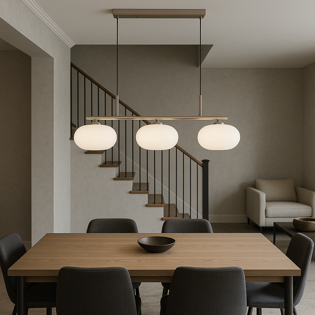 Lampe Suspendue Bauhaus à 3 Têtes - Design Épuré et Ambiance Chaleureuse