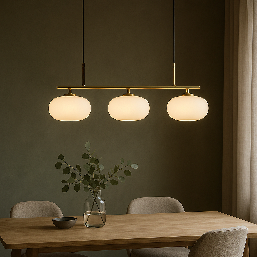 Lampe Suspendue Bauhaus à 3 Têtes - Design Épuré et Ambiance Chaleureuse
